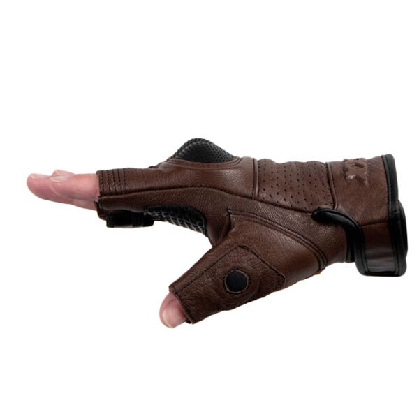 Luvas Texx Liberty Meio Dedo Marrom    S - Imagem 6
