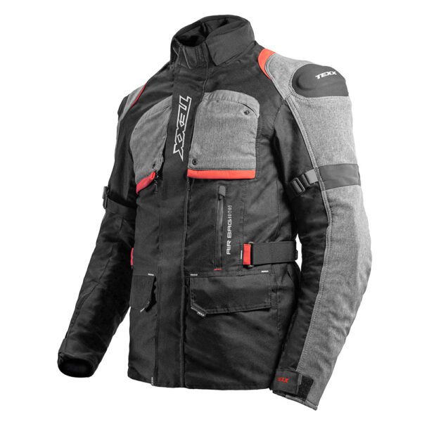 Jaqueta Texx Armor Airbag V2 Pret Cinz Verm Masc Xxxl 3xl - Imagem 2