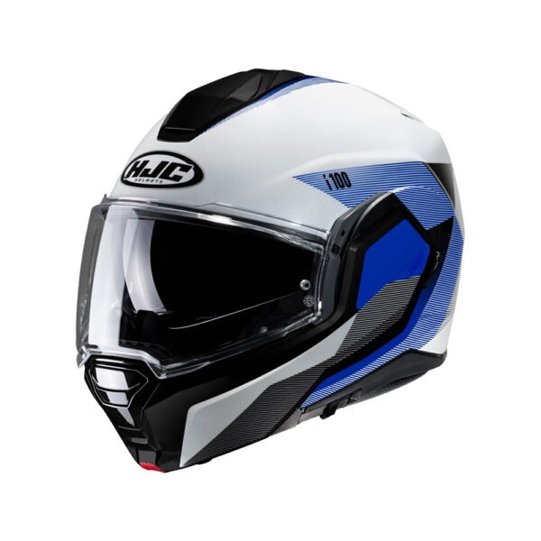 Capacete Hjc I100 180 Beston Branco Azul E Cinza  58