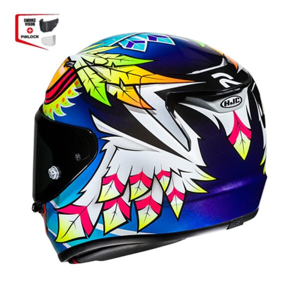 Capacete Hjc Rpha 12 Spasso  Azul Amare Laran Branc 61 - Imagem 3