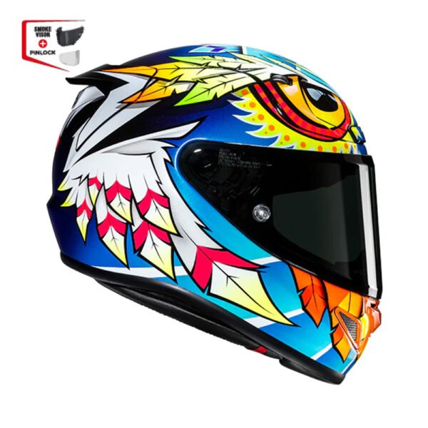 Capacete Hjc Rpha 12 Spasso  Azul Amare Laran Branc 61 - Imagem 4