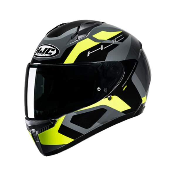 Capacete Hjc C10 Tins Cinz Verd Pret 59