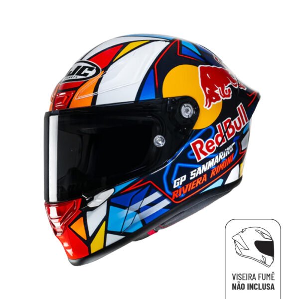 Capacete Hjc Rpha 1 Red Bull Misano Azul Verm Amare 59