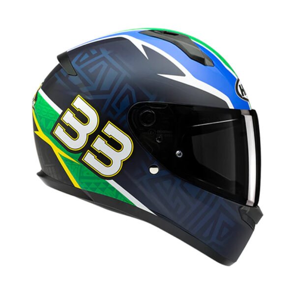 Capacete Hjc C10 Brad Binder Azu Verd Verm Branc 58 - Imagem 4