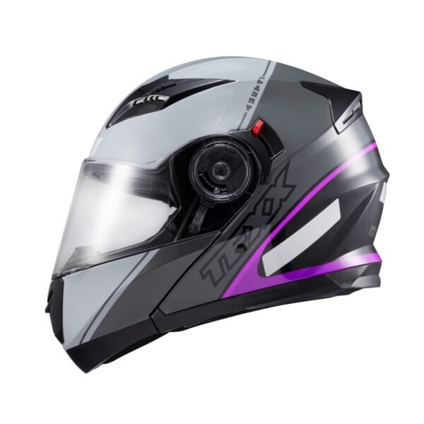 Capacete Texx Esc Gladiator V3 Makan Cinz Ros Bril 62 - Imagem 3