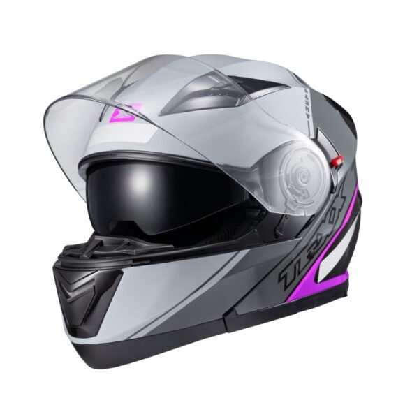Capacete Texx Esc Gladiator V3 Makan Cinz Ros Bril 62 - Imagem 8