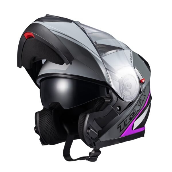 Capacete Texx Esc Gladiator V3 Makan Cinz Ros Bril 62 - Imagem 9