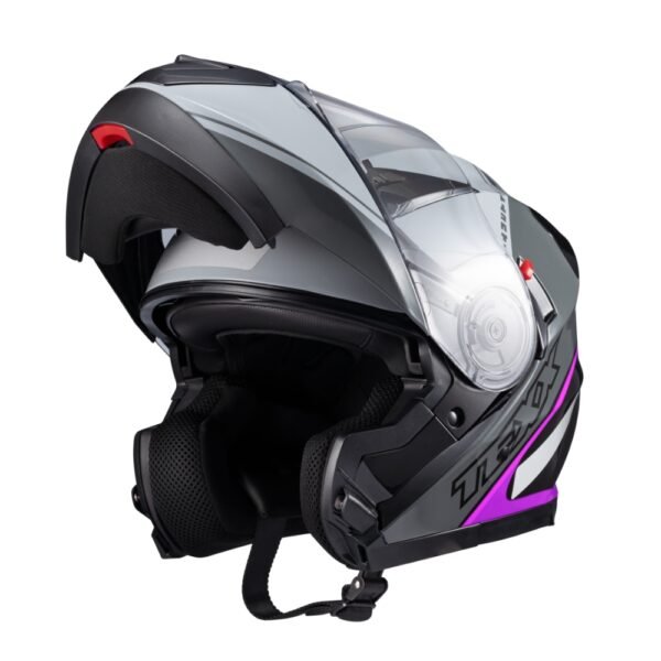 Capacete Texx Esc Gladiator V3 Makan Cinz Ros Bril 62 - Imagem 10