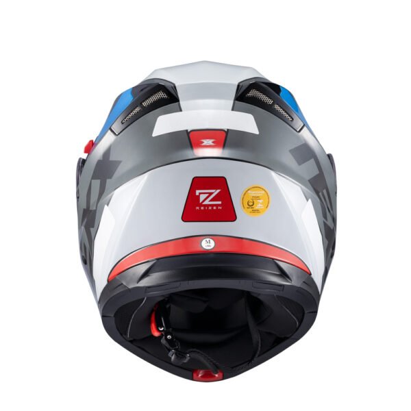 Capacete Texx Esc Gladiator V3 Reisen Azu Verm Branc Bril 58 - Imagem 5