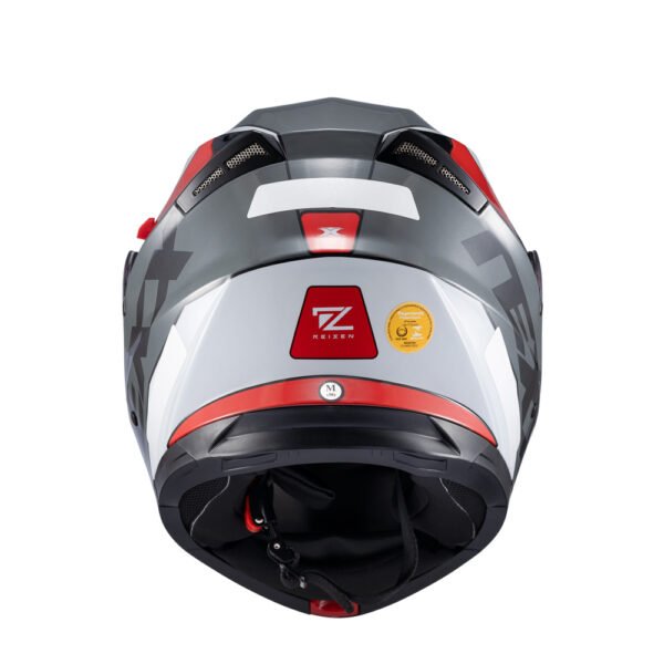 Capacete Texx Esc Gladiator V3 Reisen Verm Branc Bril 62 - Imagem 5