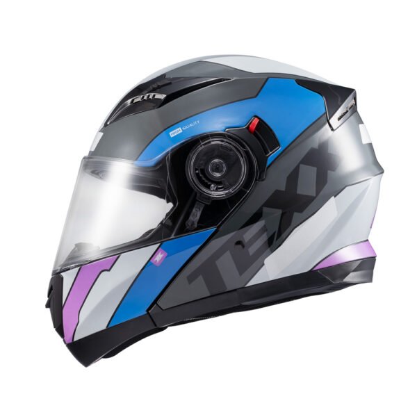 Capacete Texx Esc Gladiator V3 Reisen Azu Ros Branc Bril 58 - Imagem 3