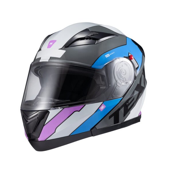 Capacete Texx Esc Gladiator V3 Reisen Azu Ros Branc 60 - Imagem 7