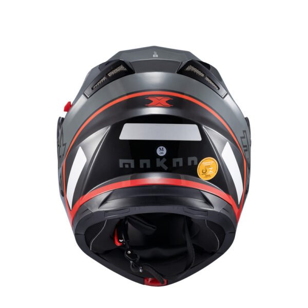 Capacete Texx Esc Gladiator V3 Makan Cinz Verm Bril 62 - Imagem 5