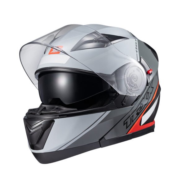 Capacete Texx Esc Gladiator V3 Makan Cinz Verm Bril 62 - Imagem 8