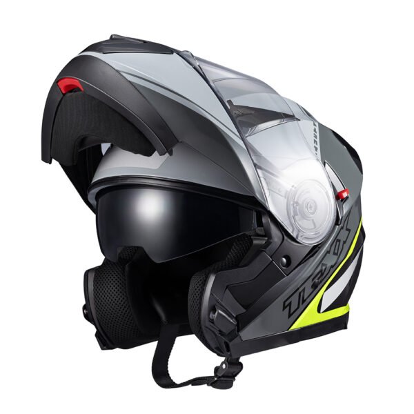 Capacete Texx Esc Gladiator V3 Makan Cinz Verd Bril 62 - Imagem 9