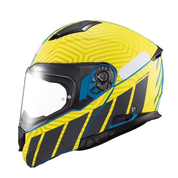 Capacete Texx Escam Kratos Cyber Azu Verd Fosc 60 - Imagem 2