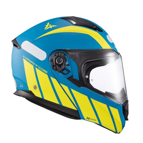 Capacete Texx Escam Kratos Cyber Azu Verd Fosc 60 - Imagem 3