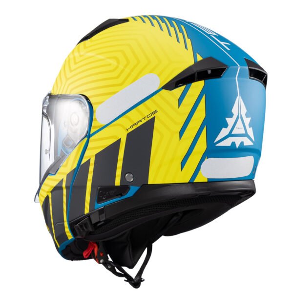 Capacete Texx Escam Kratos Cyber Azu Verd Fosc 60 - Imagem 4