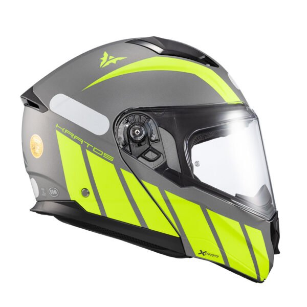 Capacete Texx Escam Kratos Cyber Cinz Verd Fosc 58 - Imagem 3