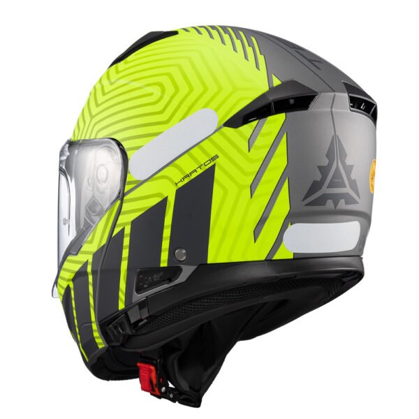 Capacete Texx Escam Kratos Cyber Cinz Verd Fosc 58 - Imagem 4