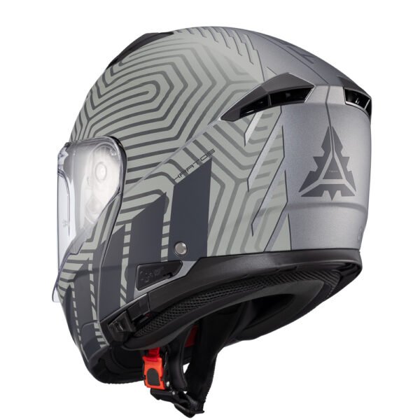 Capacete Texx Escam Kratos Cyber Cinz Fosc 60 - Imagem 3