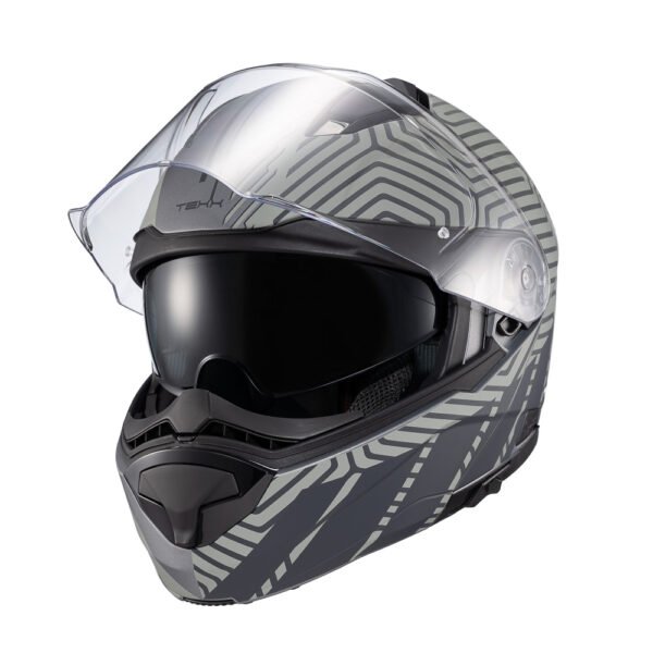 Capacete Texx Escam Kratos Cyber Cinz Fosc 60 - Imagem 6