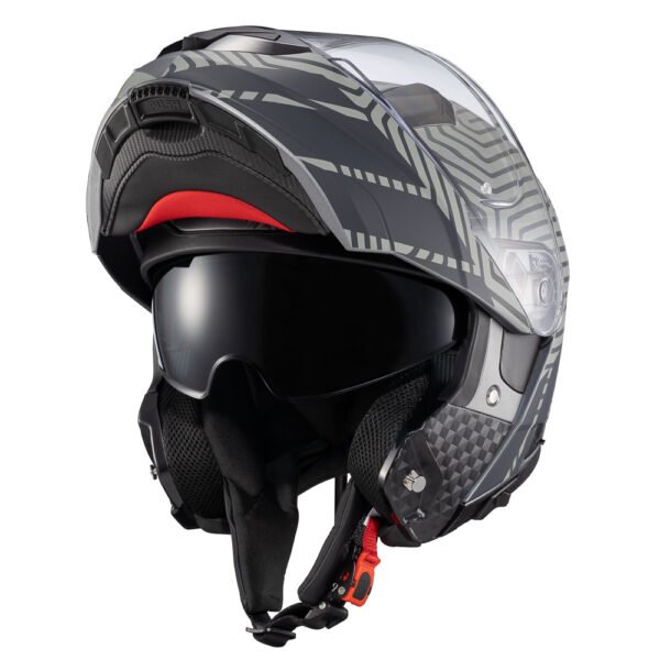 Capacete Texx Escam Kratos Cyber Cinz Fosc 60 - Imagem 7