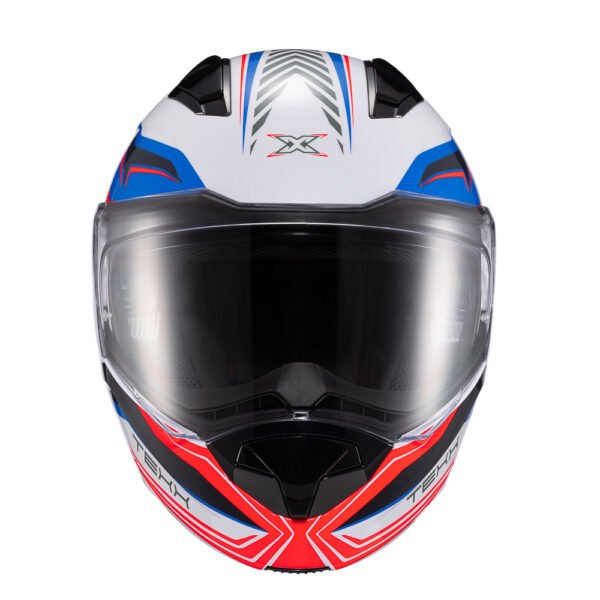 Capacete Texx Escam Kratos Nomade Branc Azu Verm Bril 58