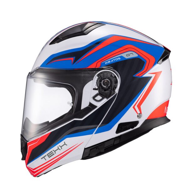 Capacete Texx Escam Kratos Nomade Branc Azu Verm Bril 60 - Imagem 2