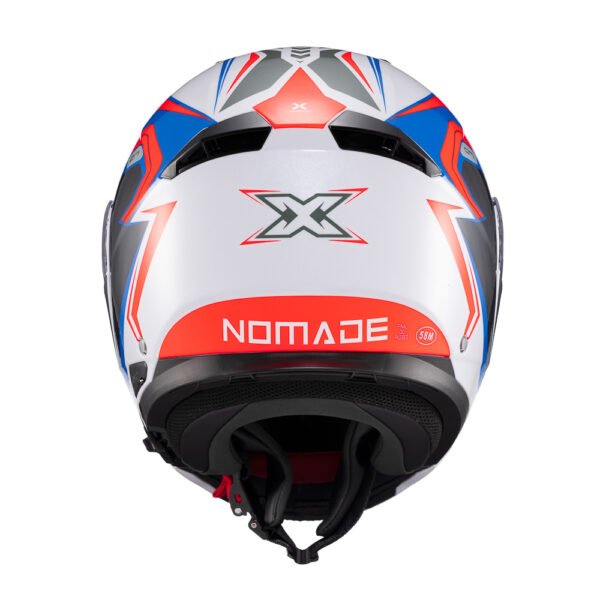 Capacete Texx Escam Kratos Nomade Branc Azu Verm Bril 60 - Imagem 4