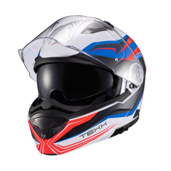 Capacete Texx Escam Kratos Nomade Branc Azu Verm Bril 60 - Imagem 6
