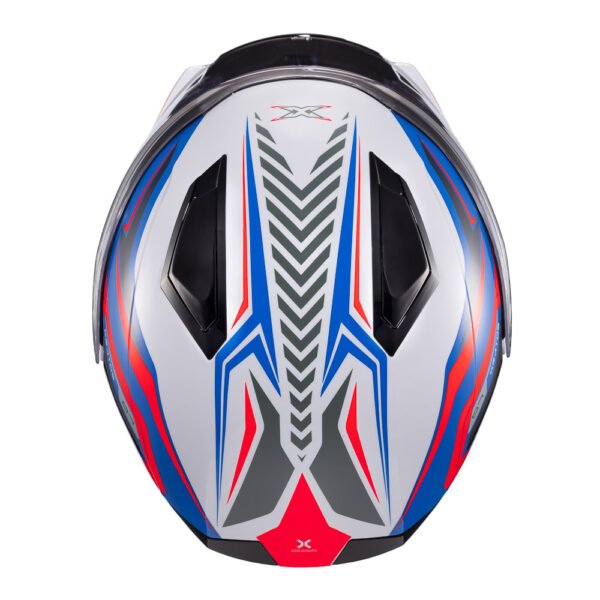 Capacete Texx Escam Kratos Nomade Branc Azu Verm Bril 60 - Imagem 9