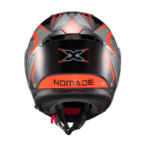 Capacete Texx Escam Kratos Nomade Pret Verm Cinz Bril 60 - Imagem 4